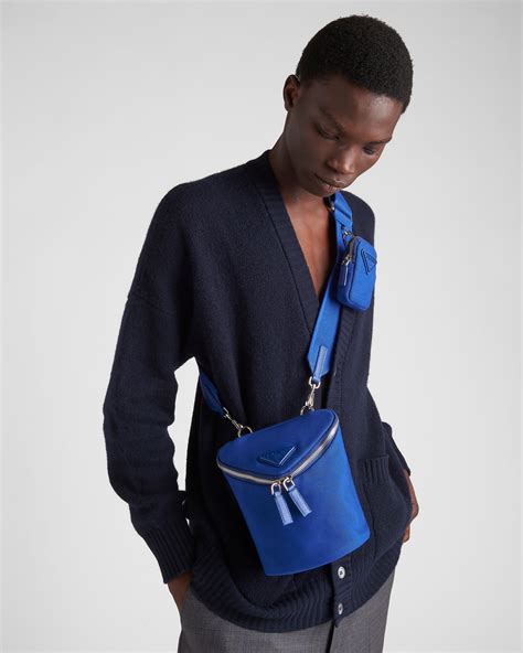 Cobalt Blue Canvas Shoulder Bag 